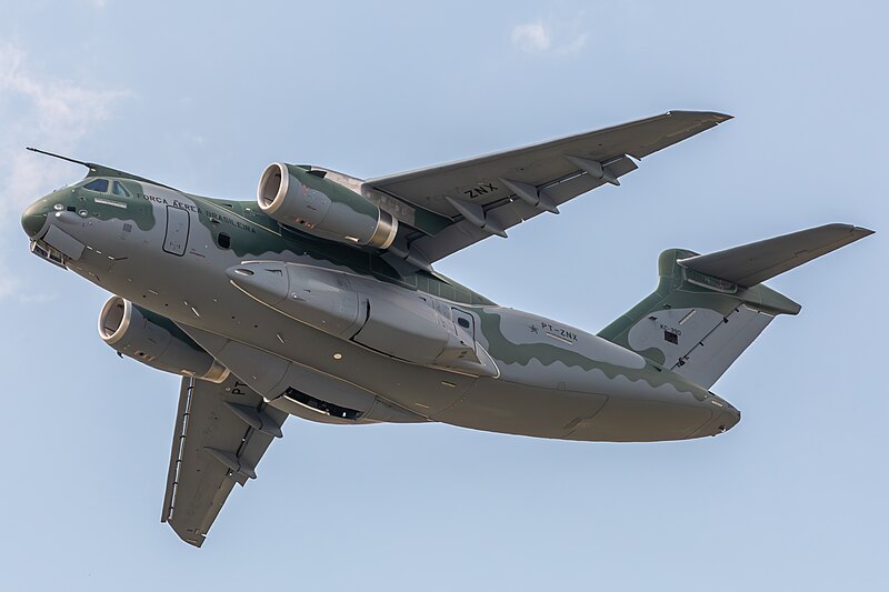 Portugal highlights the KC-390 transport aircraft during a global military training event.