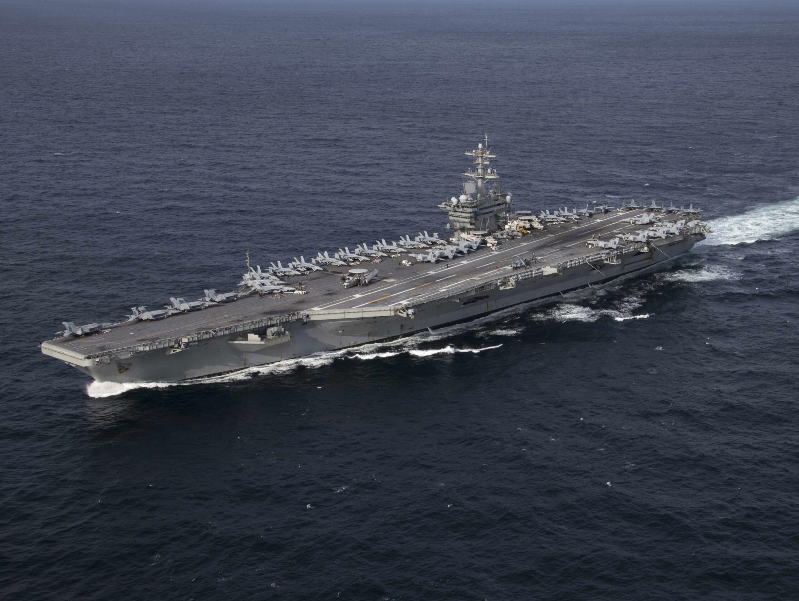 USS Abraham Lincoln and Accompanying Destroyers Arrive in the Middle East